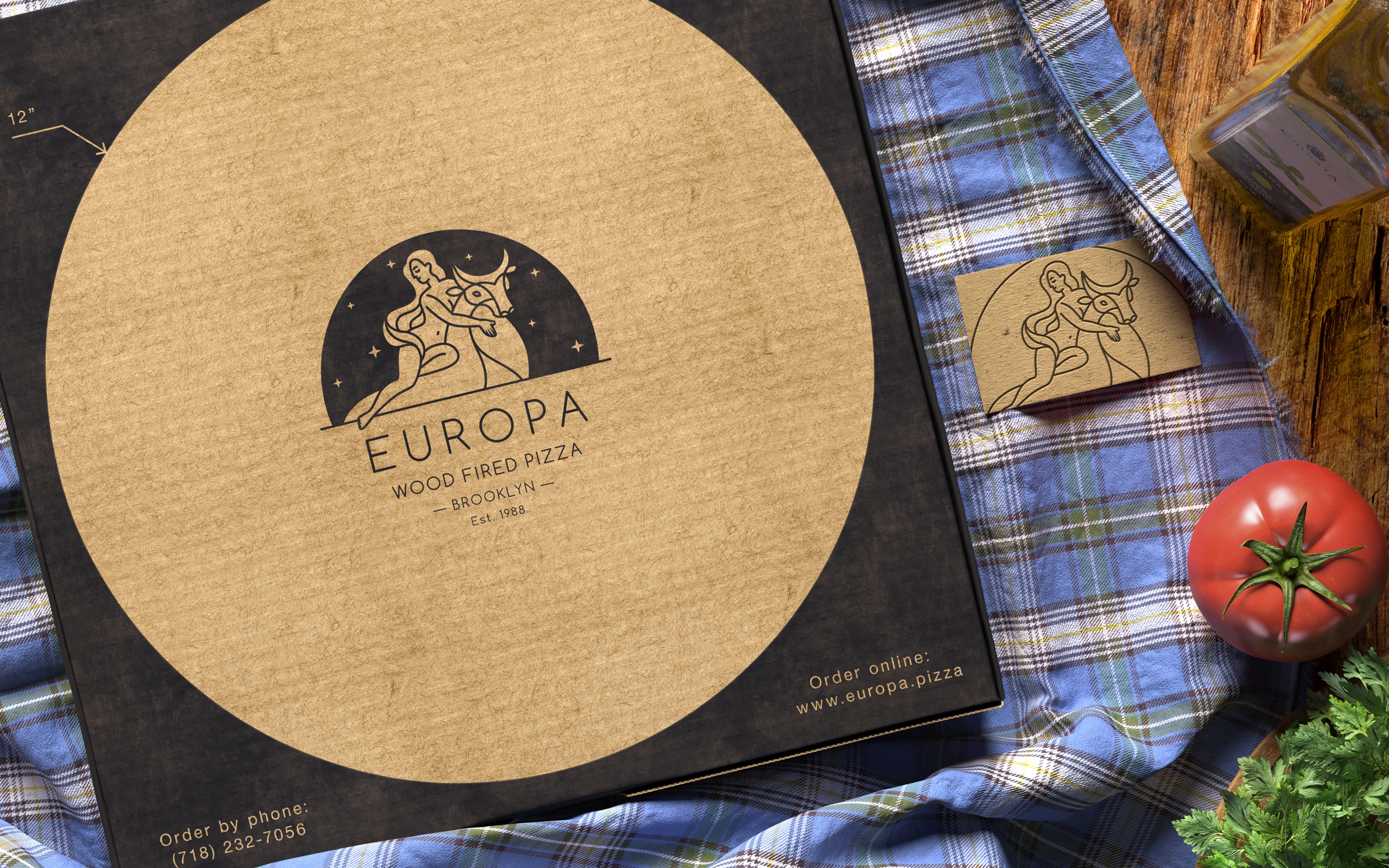 Europa. Brand identity refresh for a Brooklyn based pizzeria