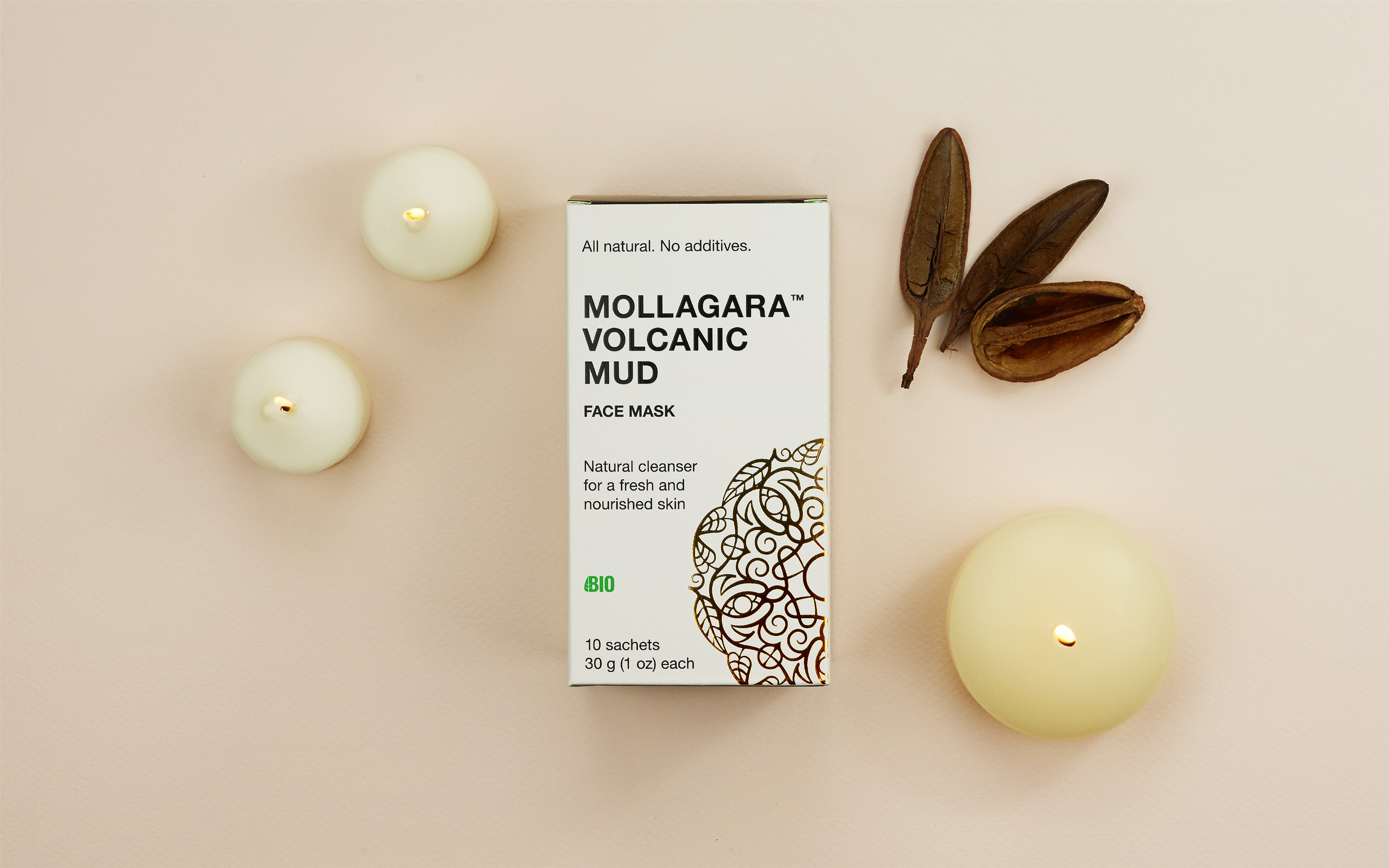 Mollagara. Packaging for natural skin care products