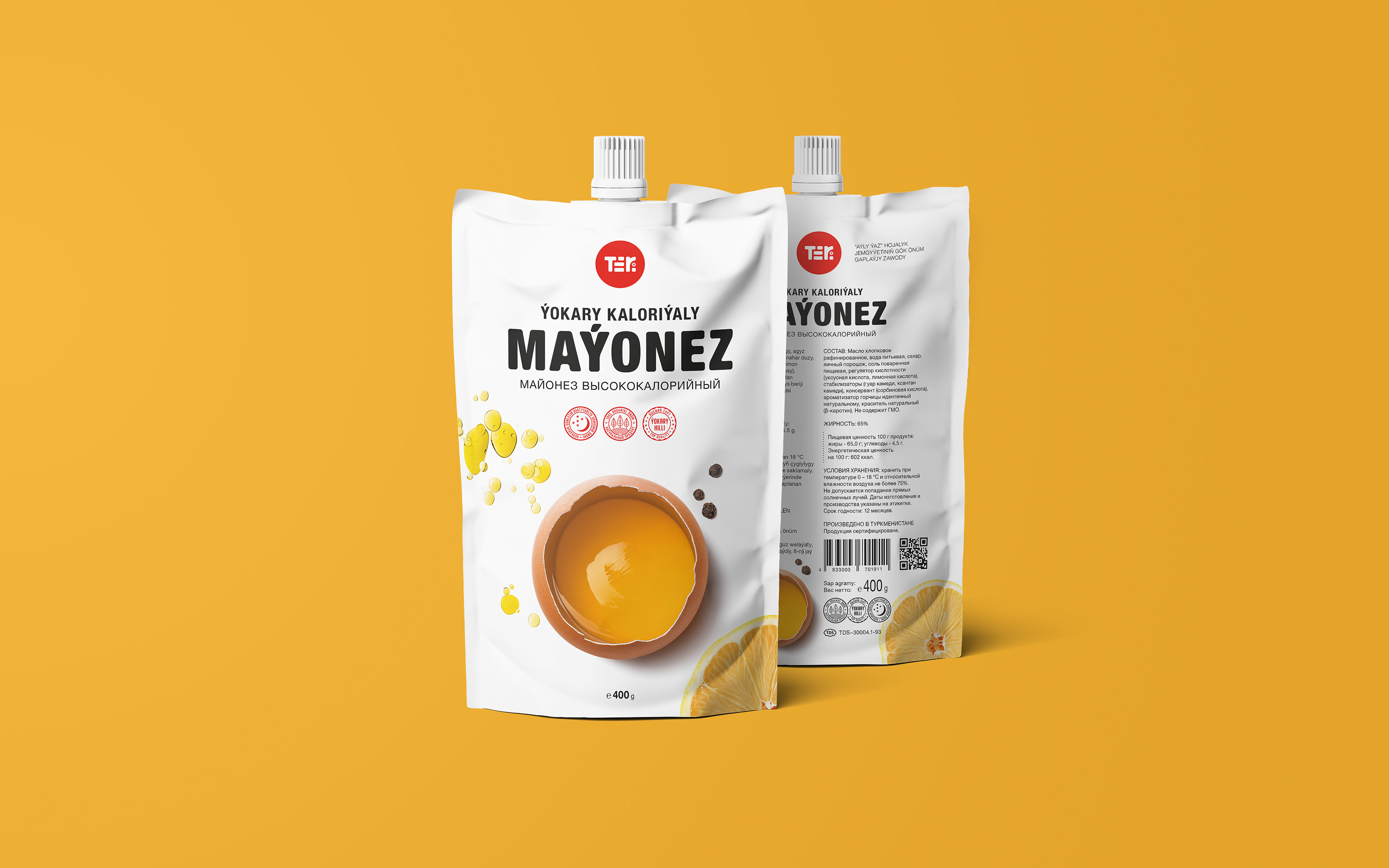 Teri. Logo and packaging for a food company